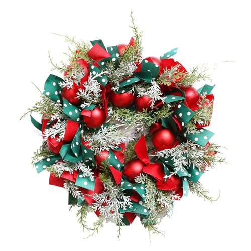 Couronne artificielle de Noël 42cm durable sans perte d'aiguilles