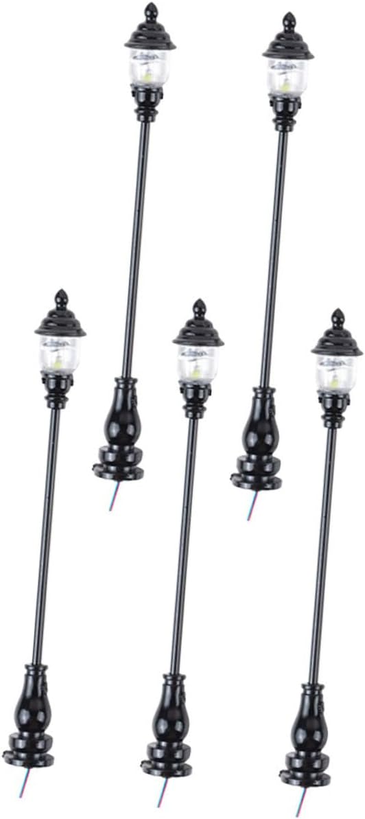WHAMVOX Miniatuur Parklamp 5 Stuks Mini Huisdecoratie Tuin Ornament Lamp Modellen Set