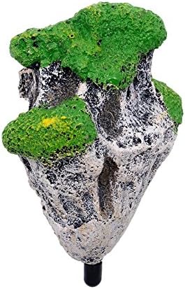 Aquarium Decorations Suspended Rock, Floating Moss Rocks Resin Stone - Fish Tank Decoration Rock, Aquarium Rocks with Suction Cups and 3.54 inches Long String