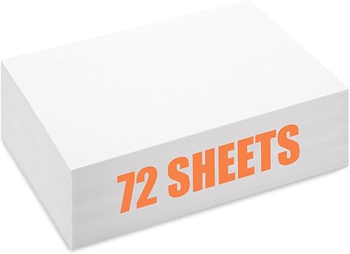 Miniatura 7 de Shindel 72 hojas de papel de cartulina para manualidades, cartulina pesada A4, papel de construcción blanco para hacer tarjetas, niños,