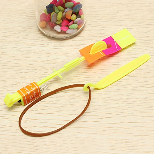 FYURI Amazing Toy LED Flash Rubber Band Helicopter Arrows for Kids