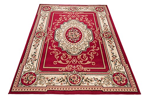 Orientteppich Carpeto Rugs Rot 300 x 400 cm Medaillon Muster