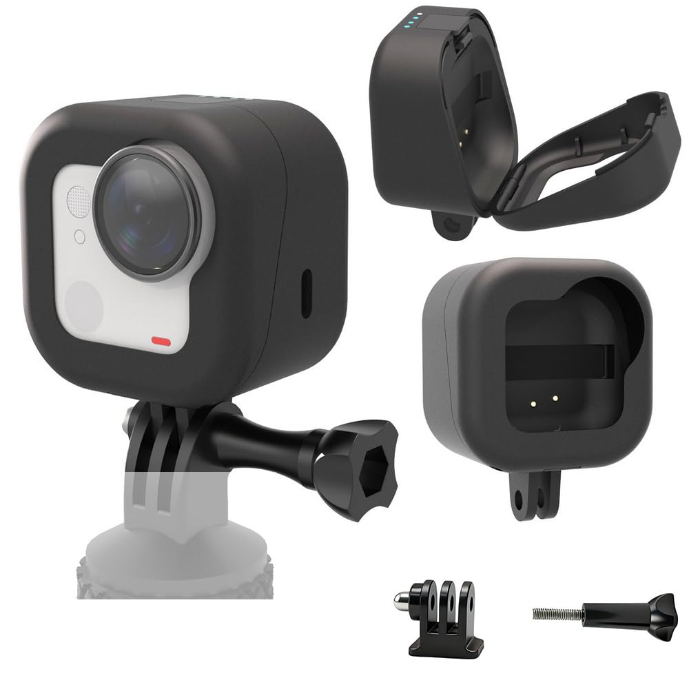 Coyktonty Magnetic Charging Box for Insta360 Go Ultra,Built-in 1000mAh Battery for Extended Battery Life, Supporting Data Transfer,with Adapter Bracket Can be Attached to tripods, Selfie Sticks
