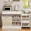 White Single Trash+food Cabinet