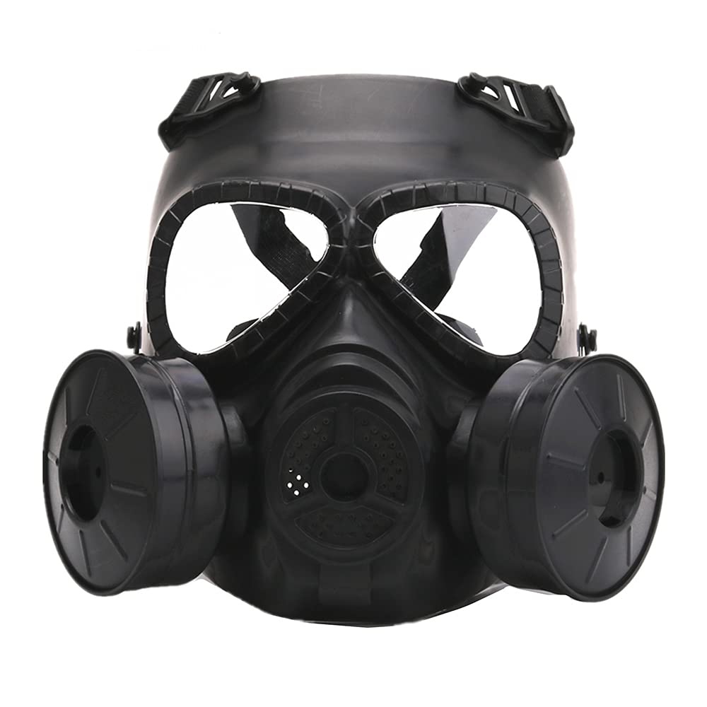 NECHARIAirsoft Tactical Protective Mask Full Face Game Mask for BB Gun CS Cosplay (M04) (Black)