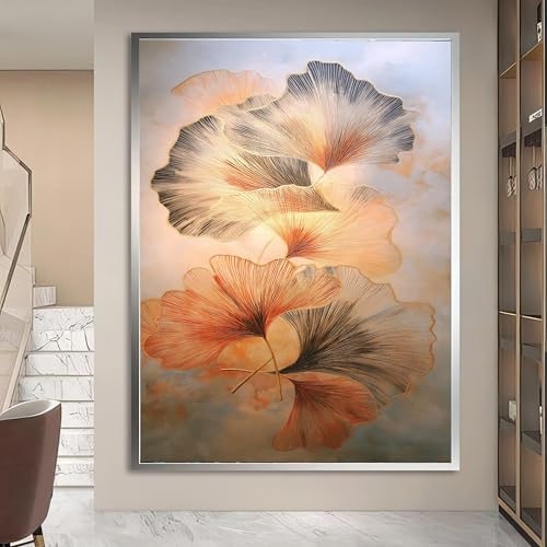 Tableau toile feuilles de ginkgo pour réchauffer votre déco