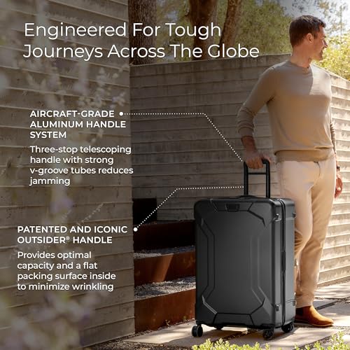 Image of Briggs & Riley 30 inch Large Spinner - Checked Luggage for Travel, Suitcases with Wheels, Hardside Rolling Bag for Men & Women, Self-Repairing Zipper - Torq Collection, Hunter Green