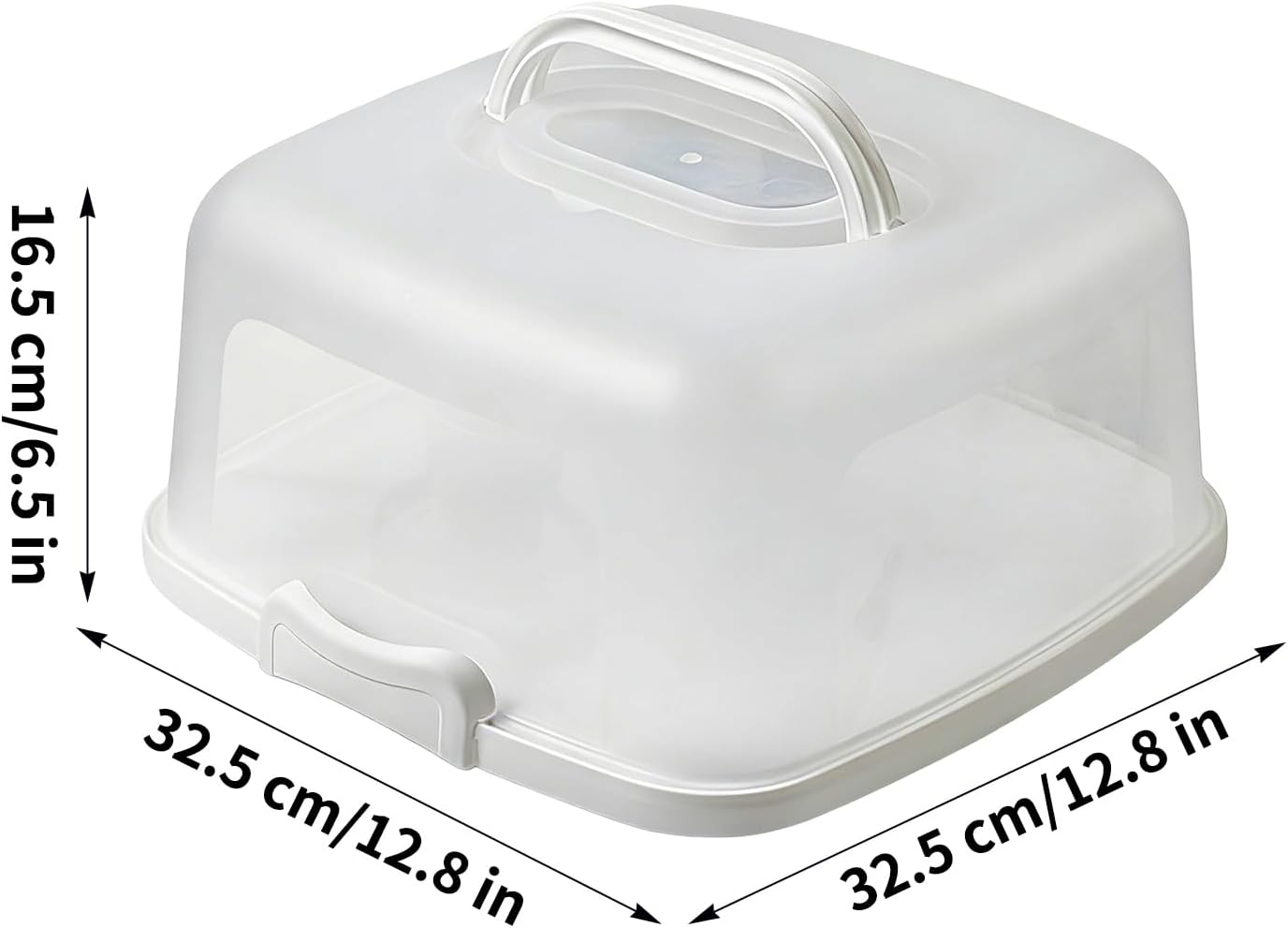 Travel Cake Carrier, Clear Display Portable Cake Container, Reusable Keeper for Pie, Cupcake, Muffin, Pastry, Bread, Fruit, and