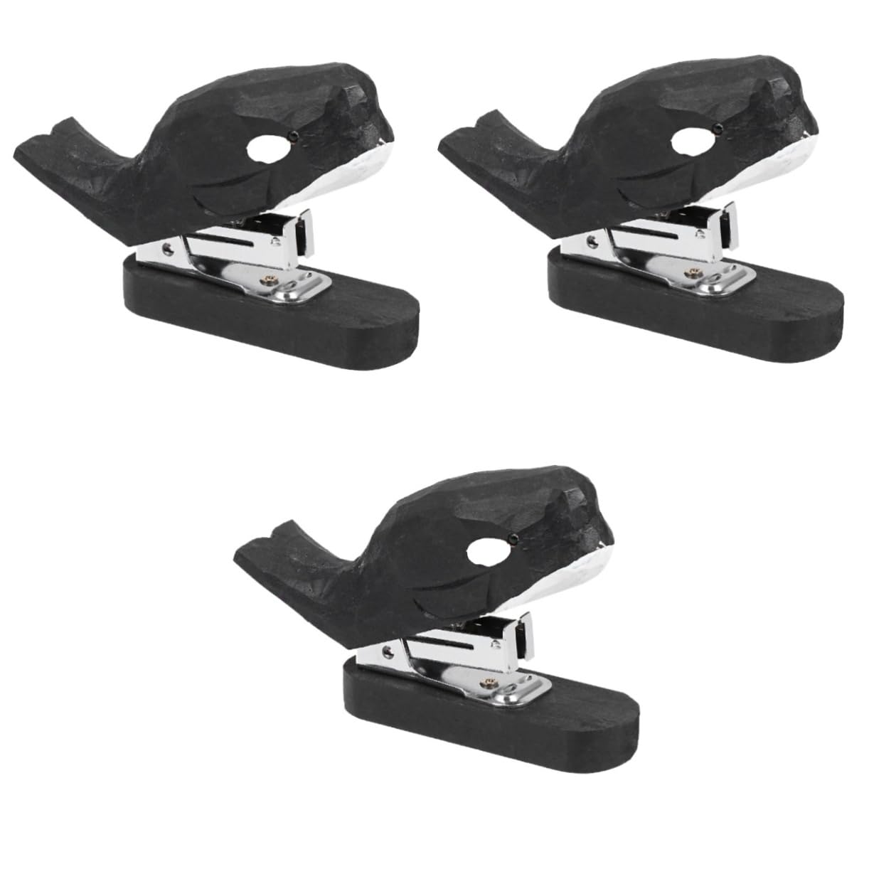 STOBOK 3stücke Holz-stapler Im Walfisch-design Tragbarer Heftgerät Für Schüler Kreative Büromaterialien Handgefertigtes Holz Für Schule Zuhause Und Büro