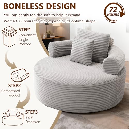 Sillón Plegable Peluche Gris claro miniatura 6