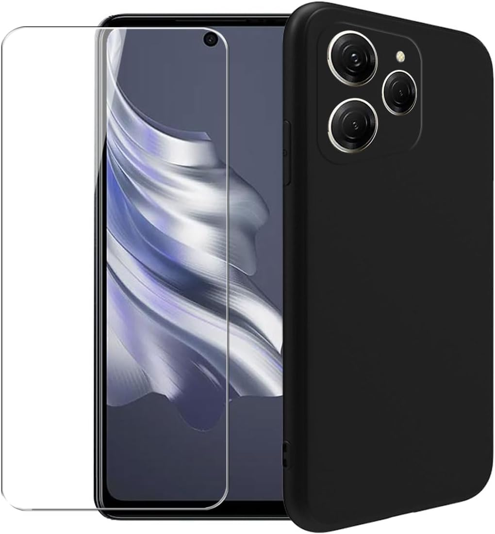 Case for Tecno Spark 20 pro + Glass Screen Protector Tempered Film