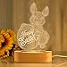 souleather Happy Easter Cute Bunny LED Night Light, Kids Bedroom Decor as Easter Gifts for Boys Girls