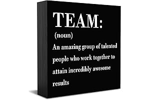 Inspirational Team Noun Wooden Sign for Office Decor