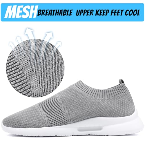 Image of Men's Running Shoes Lightweight Breathable Athletic Sneakers Non Slip Comfortable Walking Tennis Shoes for Gym Workout