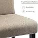 Furniwell Dining Chairs Upholstered Parson Urban Style Kitchen Living Room Side Padded Chair with Solid Wood Legs Set of 4 (Fabric, Beige)