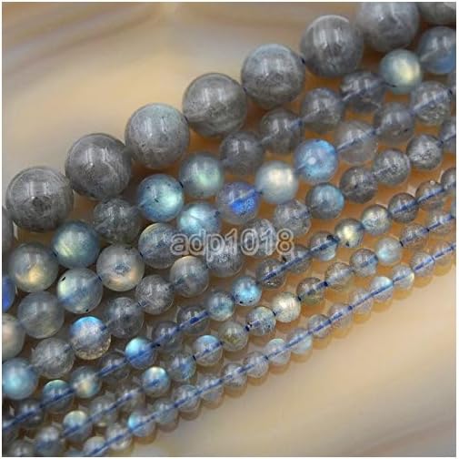 Wholesale Smooth Natural Gemstone Round Loose Beads 15" 4mm 6mm 8mm 10mm 12mm (8mm, A++ Labradorite)