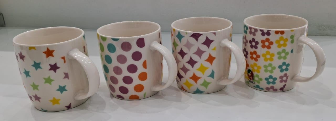 ServewellHARMONY 1PC NEW BONE CHINA MUG 4DESIGN ASST 12OZ