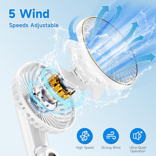 Save on Dhenrio Portable Handheld Fan with code E4QF7SWE