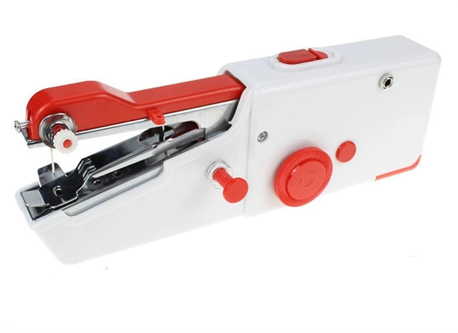 Sewing Machine, Convenient Handheld Small Electric Sewing Machine Home Edition Fully Automatic Sewing Machine Mini Manual Sewing Machine(Rosso)