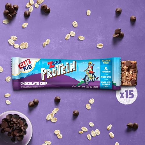 Clif Kid Zbar B07QWJYM91 Protein - Chocolate Chip - Crispy Whole Grain Snack Bars thumb #1