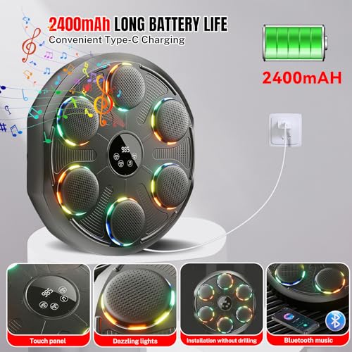 Machine de boxe musique LED avec gants et comptage intelligent - 4