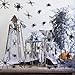 LIYROIUB 120 PCS Realistic Plastic Spiders 4 Sizes Black Small Spiders Mini Fake Spider Toys for Halloween Prank Prop Home Party Decorations