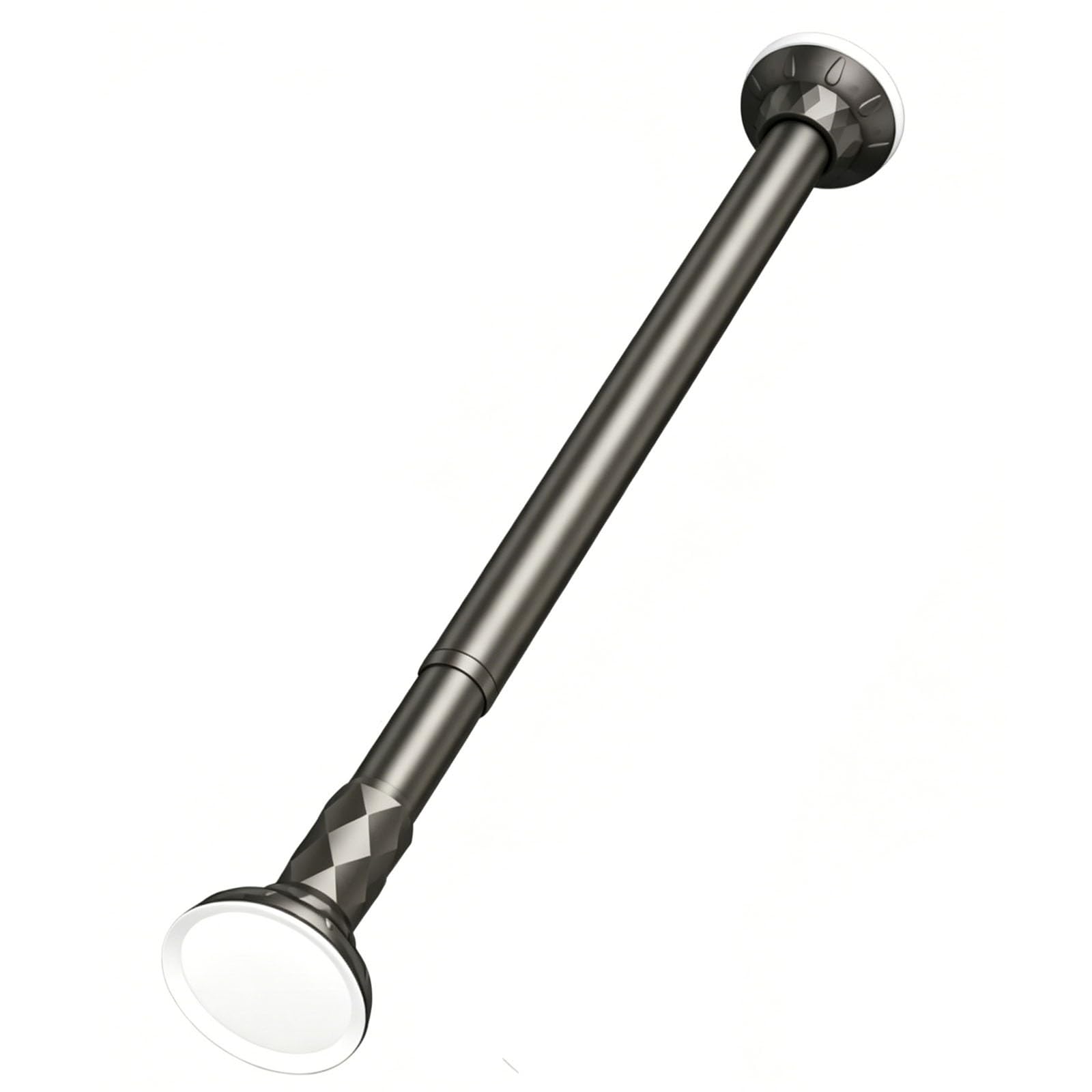 Tension Curtain Rods No Drill, Closet Rods for Hanging Clothes, Anti-Slip Large Silicone Pad, for Shower, Window, Closet, RV(Grey,370-440cm-146-173in)
