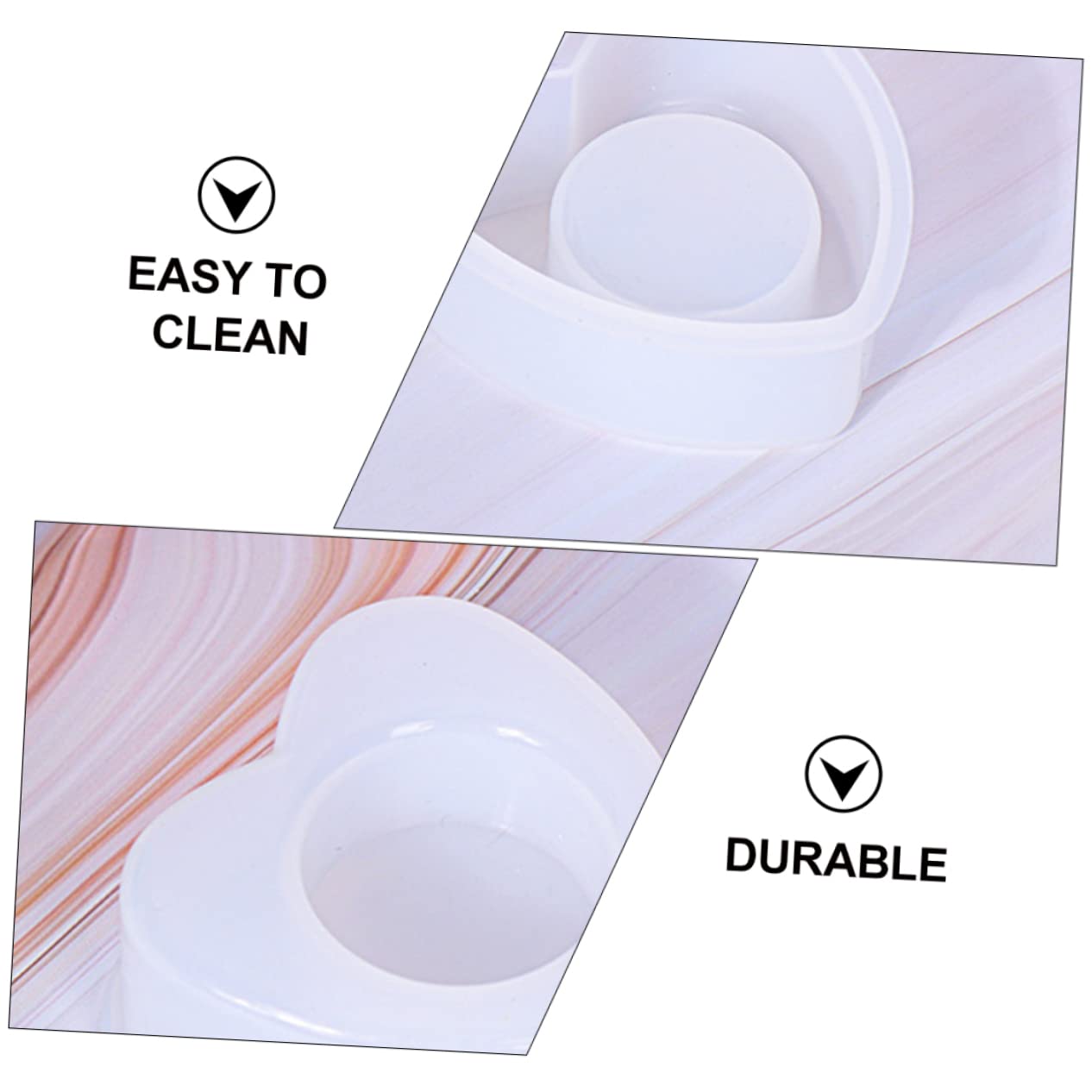 ARTIBETTER 5 Set Stampo Epossidico Di Cristallo Per Candele Cera Stampo Per Saponi Stampo Manuale Stampo in Silicone Fai Da Te Stampo Epossidico Fai Da Te Bianca 2 Pezzi * 5