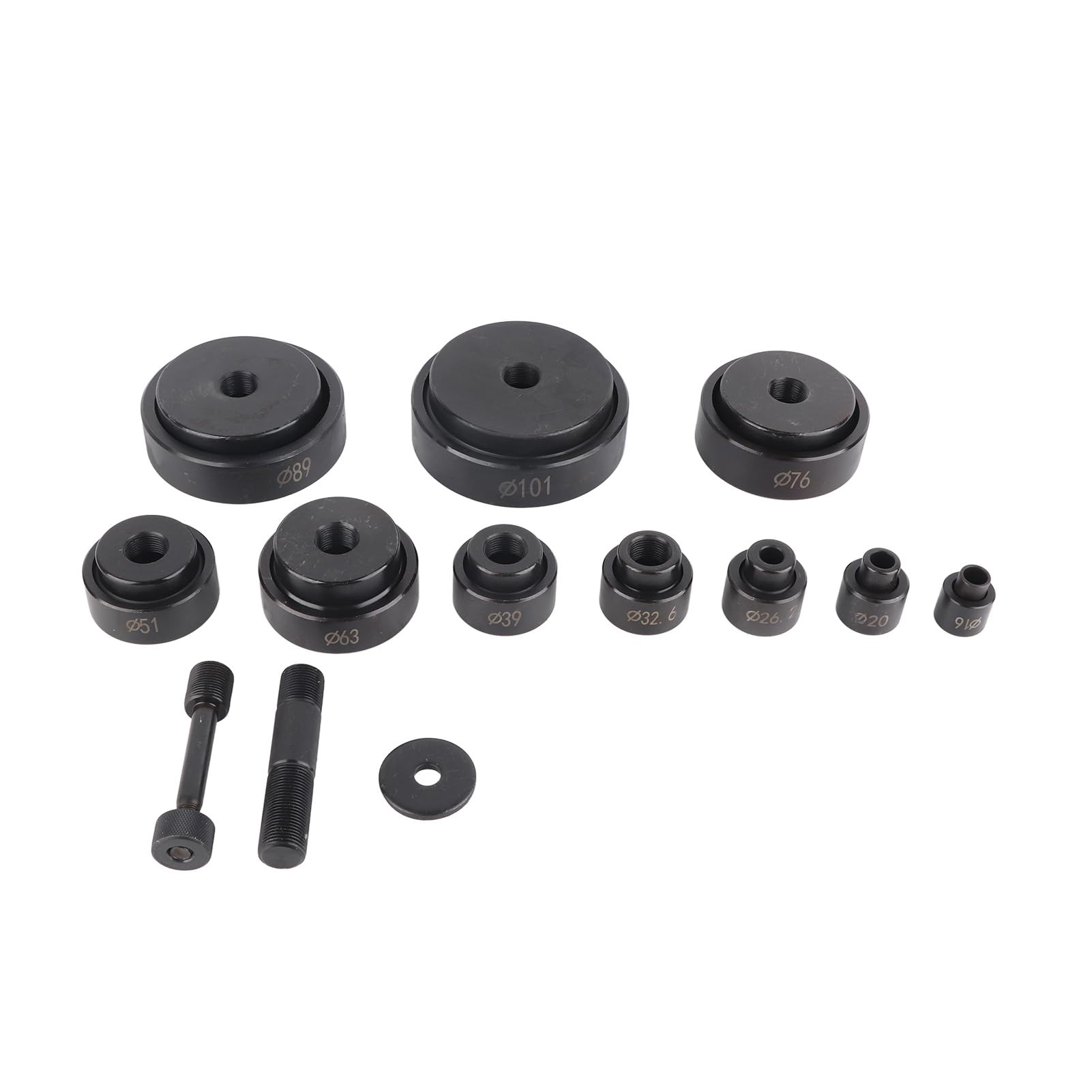 FTVOGUE Kit di Punzonatura Idraulica, Utensile per Acciaio, Alluminio, Ottone, Acciaio Inossidabile, 10 Matrici, Adatto per la Fabbricazione di Quadri Elettrici e Scatole
