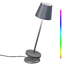 MALUX lampada da tavolo ricaricabile Senza fili con luce bianca calda 8 colori Lampada Senza fili IP54 lampade da tavolo ricaricabili per Hotel bar ristoranti camera da letto la casa e il giardino