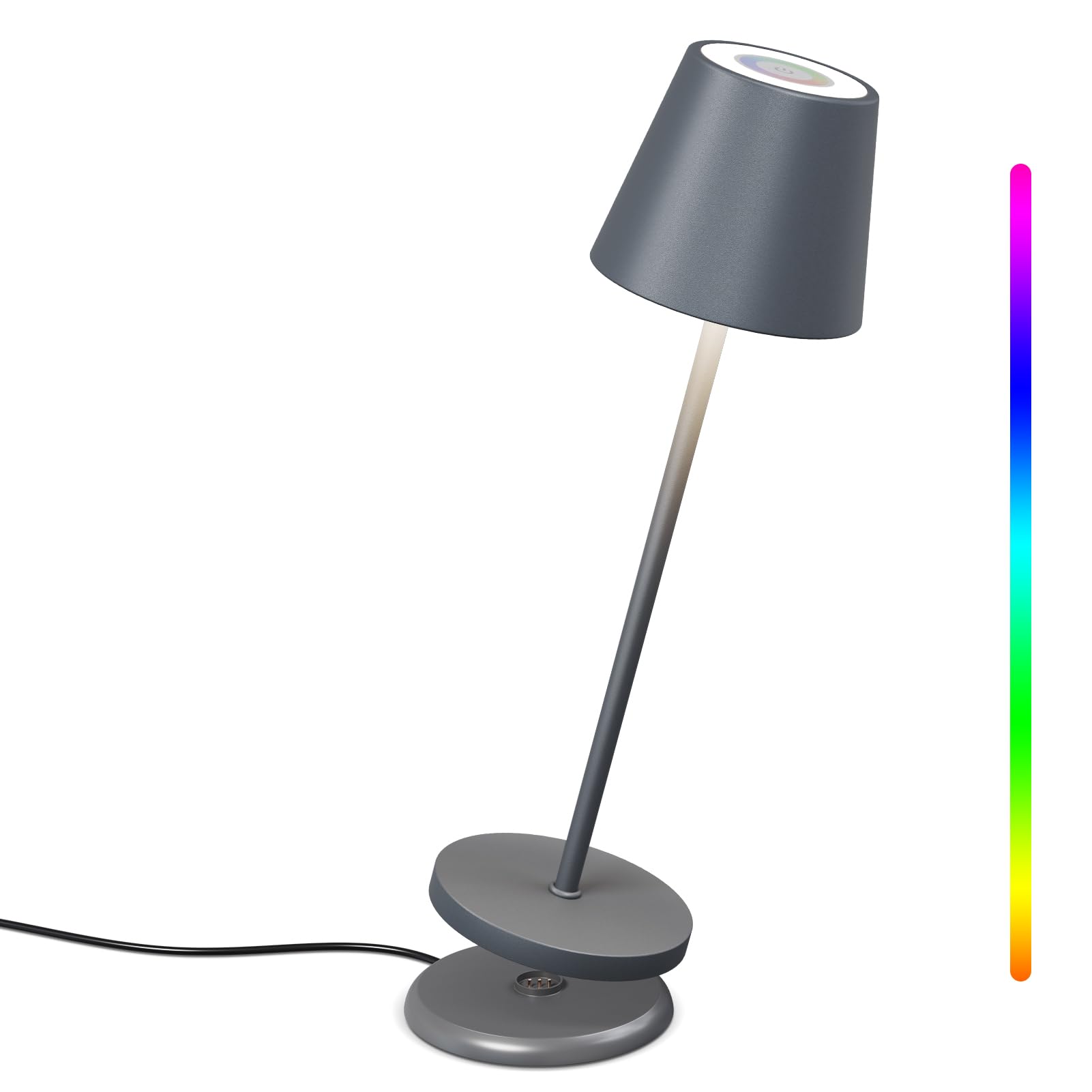 MALUX lampada da tavolo ricaricabile Senza fili con luce bianca calda 8 colori Lampada Senza fili IP54 lampade da tavolo ricaricabili per Hotel bar ristoranti camera da letto la casa e il giardino