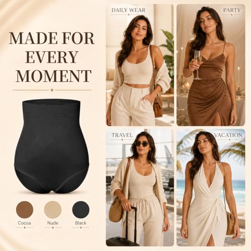 Image of DREAM SLIM Women's High-Waist Seamless Body Shaper Briefs Tummy Control Panty Butt Lifter Shapewear Slim Waist Trainer