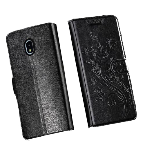 for Samsung Galaxy J3 Star/J3 2018/J3 Orbit/J3 Achieve/J3 Prime 2/J3 Emerge 2018/Amp Prime 3/J3 Eclipse 2/Sol3/J3 Aura Wallet Kickstand Magnetic Leather Flip Cover Phone Case Card Slot (BlackTree)
