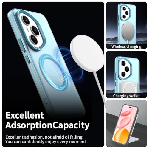 Coque Honor 400 Pro antichoc bleu magnétique compatible Magsafe Premium