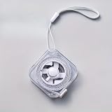 2M 6FT Cute Mini Soft Tape Measure Retractable Lock Clear Cm Inch Scale for Tailor Home Waist Bust Height Measurement Durable Wipeable Transparent Case Hanging Loop (Grey)