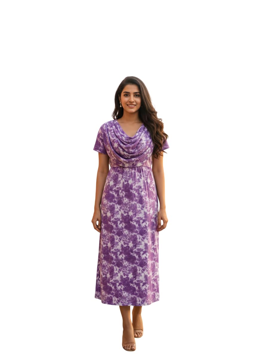 Lara Maternity Nighty for Women with Attached Shawl | Soft Cotton Pregnancy Night Dress with Pocket & Adjustable Back Rope... - Review, Price and Buying Guide