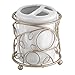 InterDesign Twigz Toothbrush Holder Stand for Bathroom Vanity Countertops - White/Pearl Champagne