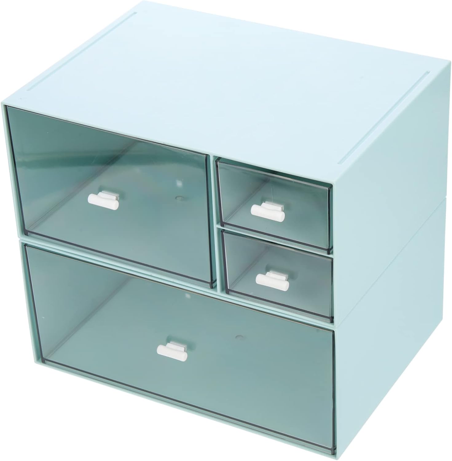 Gadpiparty 1Set Transparent Drawer Type Makeup Organizer Cosmetic Storage Box for Makeup Nail Polish and Sundries Display Case for Bathroom and Desk Organization
