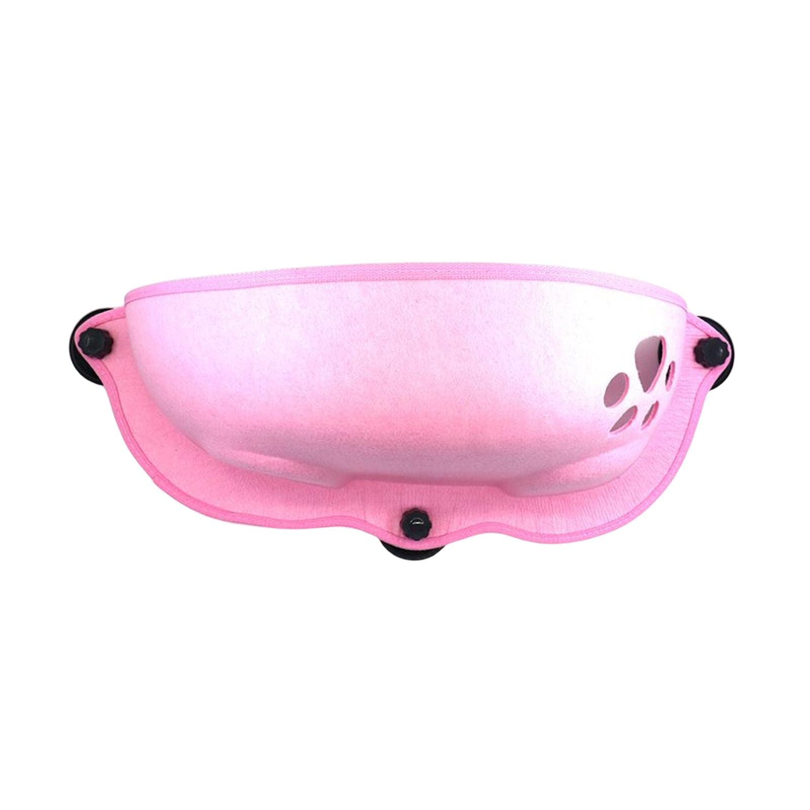 F Fityle Lit de Fenêtre pour Chat Hamac à Ventouse Siège de Repos pour Chat d'Intérieur Coussin de Baignoire Fabriqué en Feutre Doux Adapté à la Détente, Rose