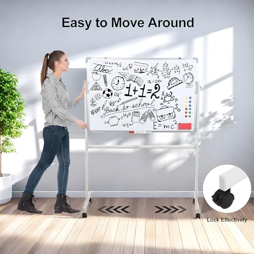 Tableau blanc effaçable double face pour ne plus manquer d'espace de note - 3
