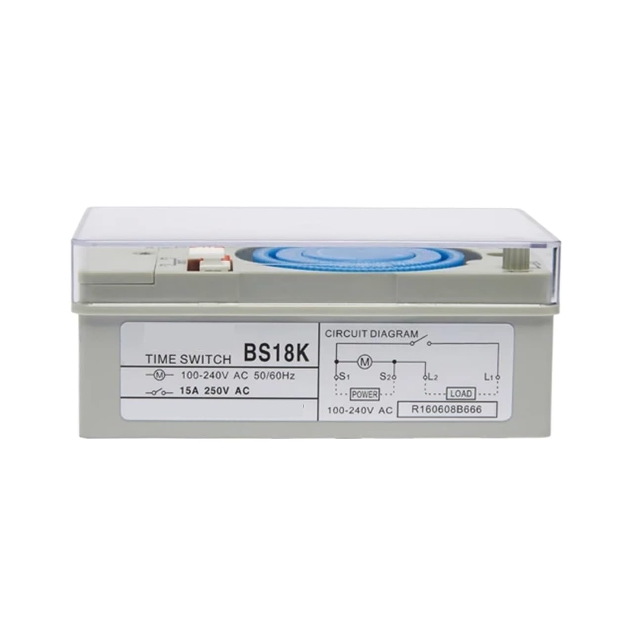 Interruttore Timer 50/60 Hz, Interruttore orario Meccanico 24 Ore con 48 Volte di accensione/spegnimento al Giorno Intervallo di impostazione 'Ora 30 Minuti (Size : 110V)