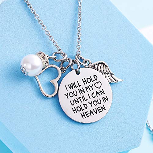 LParkin Memorial Necklace I Will Hold You in My Heart Until I Can Hold You in Heaven Pendant Loss of Child Heart Necklaces Cremation Jewelry Gift for Her by LParkin - Used condition - Image 3