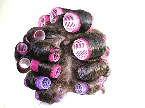 Urbhome Large Hair Rollers, Self Grip, Salon Hairdressing Curlers,Large,(Colors May Vary) ,12 Pack #TOP2