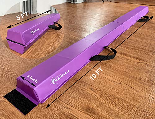 6 FT / 8 FT / 9 FT / 10 FT Balance Beam Folding Floor Gymnastics Equipment for Kids, Non Slip Base, Gymnastics Beam for Training Home Gym Use - Image 3