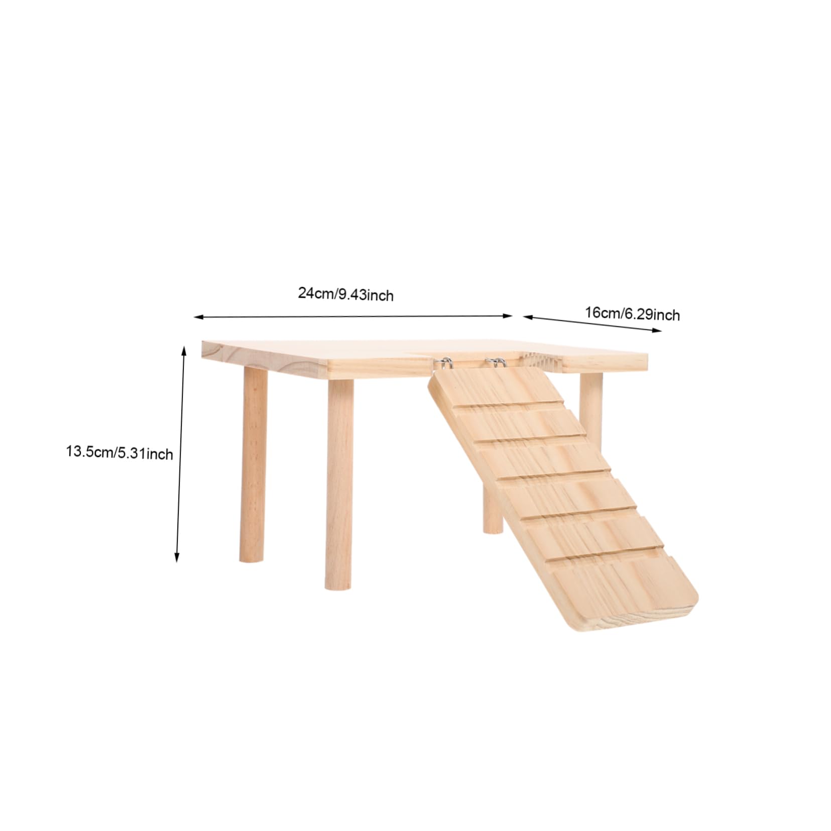 HEMOTON Decorative Wooden Guinea Pig Ramp Wear Platform with Easy Hanging Design for Pet Exercise and Entertainment and Cage