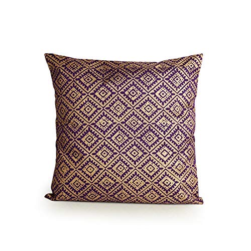 Coussin soie multicolore Risecollection Le Bloqué pour déco canapé salon et lit - 2
