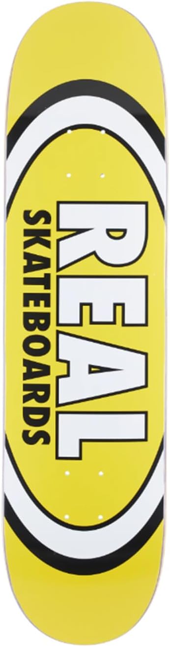 Real Team Classic Oval Skateboard Deck - Yellow - 8.06"