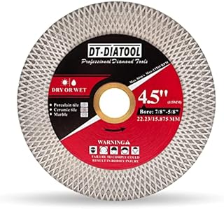 DT-DIATOOL Diamond Tile Saw Blade 115mm Double-Sided X Mesh Cutting & Grinding Disc for Porcelain Ceramic Marble Artificial Stone