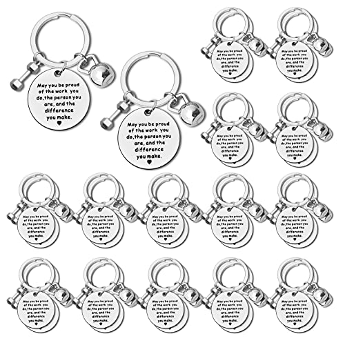 30Pcs Fitness Instructor Appreciation Keychain Thank You Gifts for Fitness Coach Personal Trainer Inspirational Gifts for Fitness Trainer Bodybuilder Gym Workout Coworker Employee Going Away Gifts by Dabihu - Used condition - US$10.57