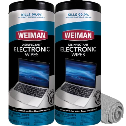 Weiman Electronics & Screen Disinfecting Wipes - Safely Clea...